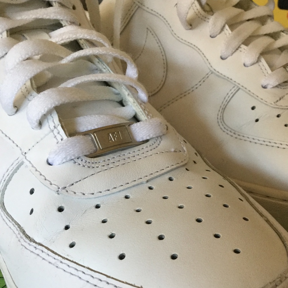 All White Nike Air Force 1s
